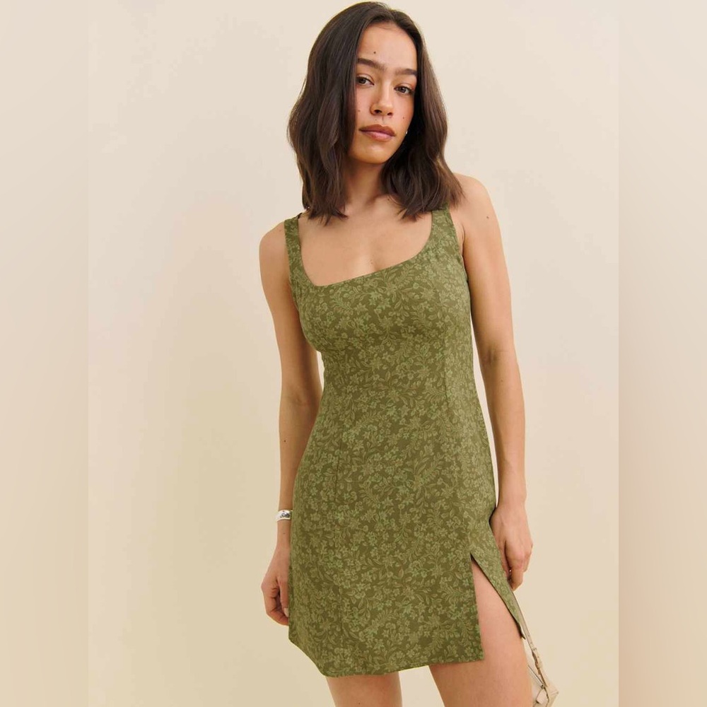 Reformation Noha Dress Green - Size 8